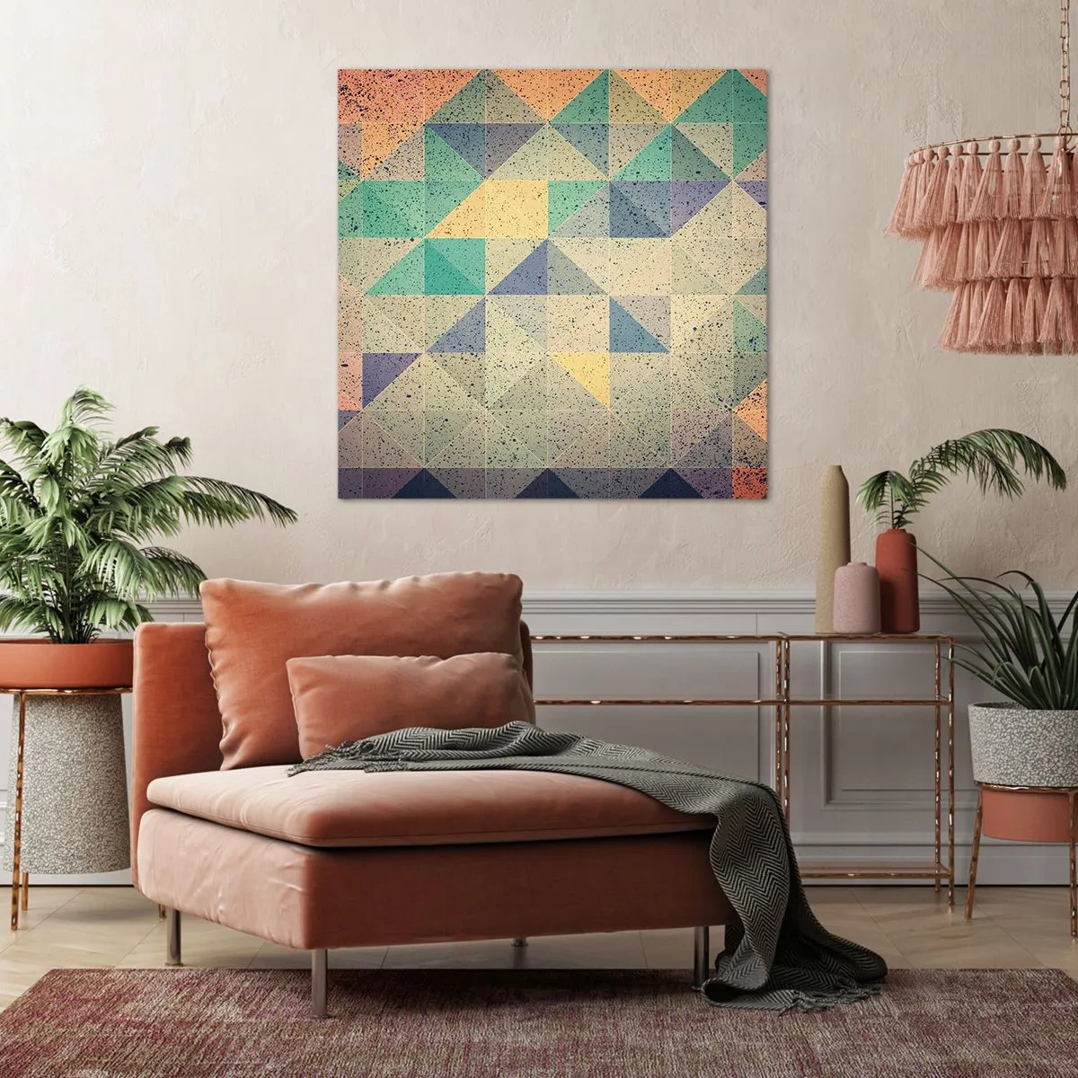 Obraz na plátně - Republika trojúhelníků - 50x50 cm