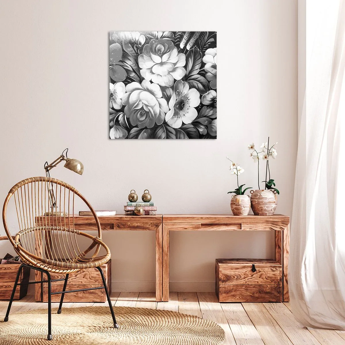 Obraz na plátně - Krásné dokonce v šedi - 50x50 cm