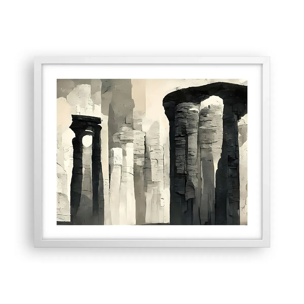 Plakát v bílém rámu - Majestátnost starožitnosti - 50x40 cm