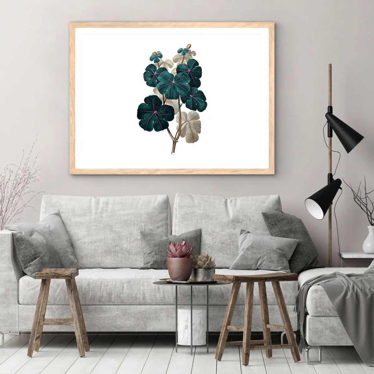 Plakát v rámu světlý dub - Ze starého herbáře - 50x40 cm