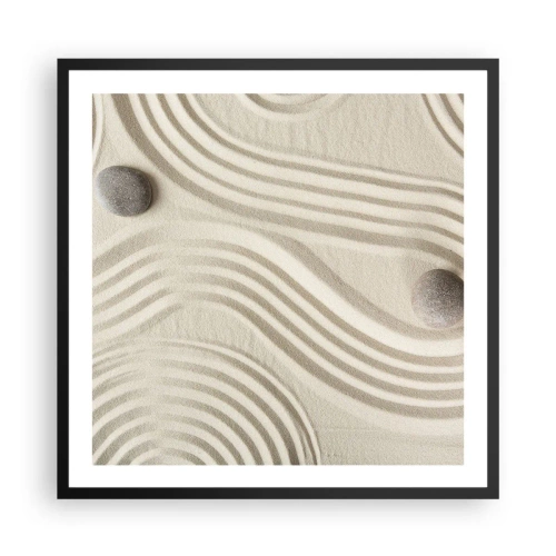 Plakát v černém rámu - Dotek tepla - 60x60 cm