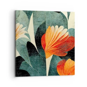 Obraz na plátně - Tropické horko a chlad zeleně - 70x70 cm