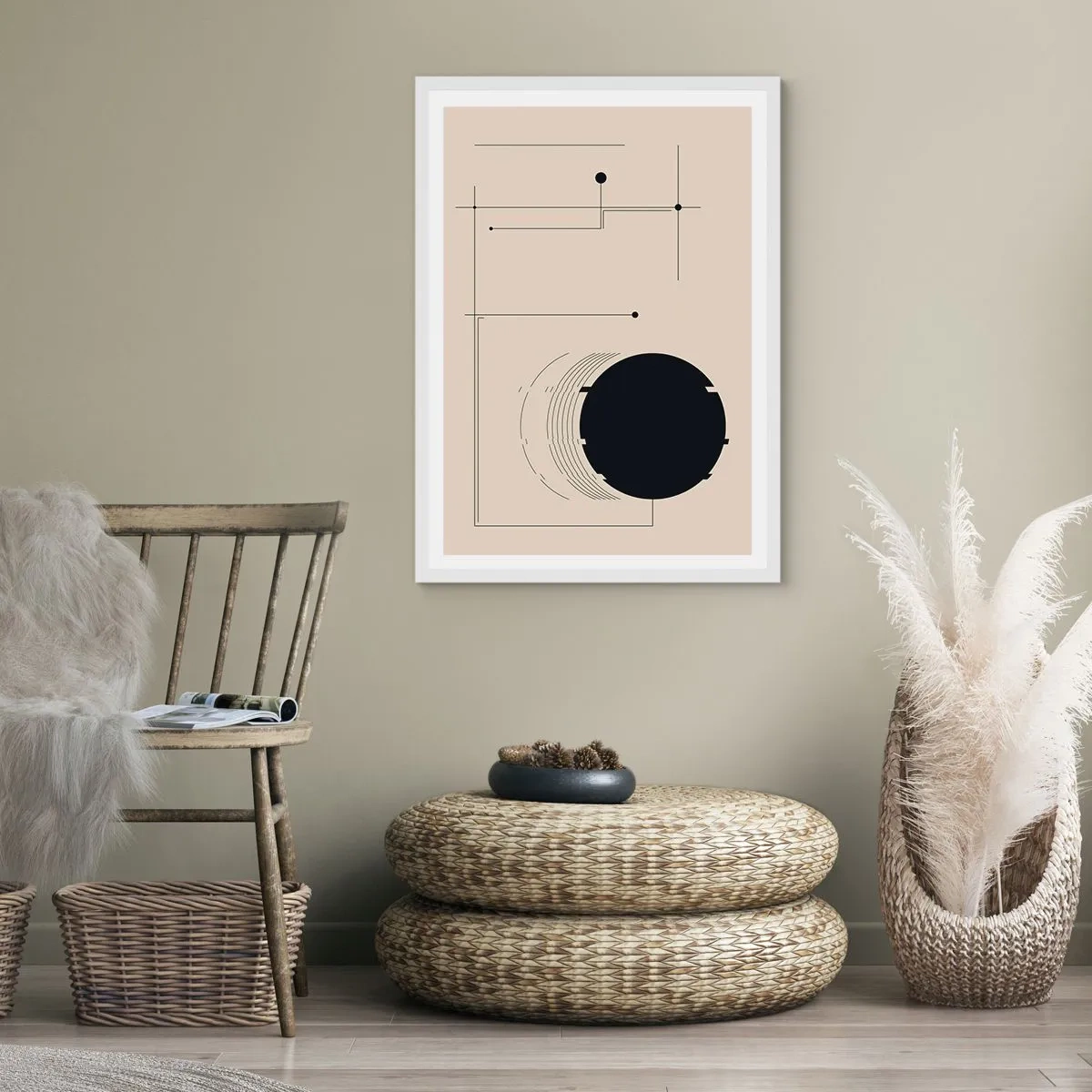 Plakát v bílém rámu - Pružná a dynamická kompozice - 70x100 cm