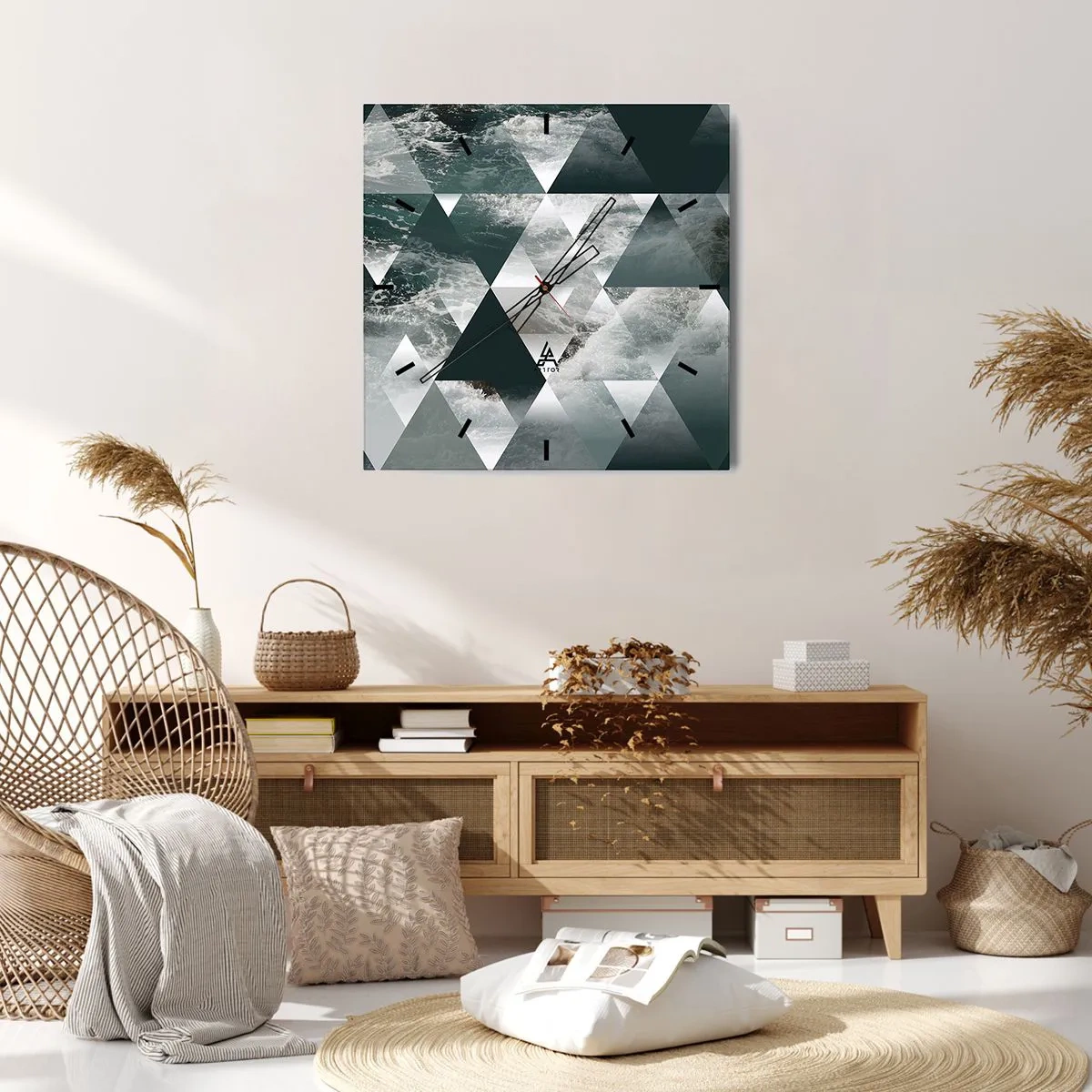 Nástěnné hodiny - Křišťálová perspektiva - 30x30 cm