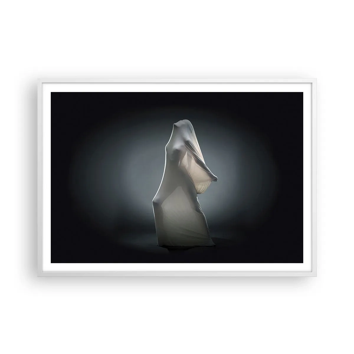 Plakát v bílém rámu - Skryté touhy - 100x70 cm