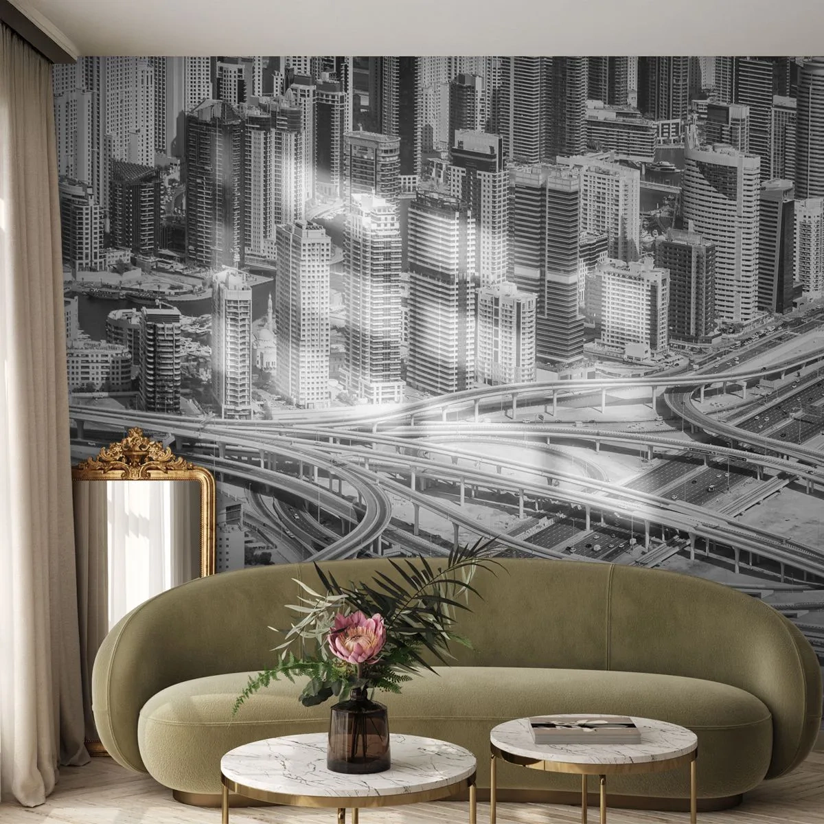 Fototapeta Premium Sand - Dubaj – nemožné město - Město, Architektura, Metropole - 300x210 cm