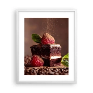 Plakát v bílém rámu - Život je sladký - 40x50 cm