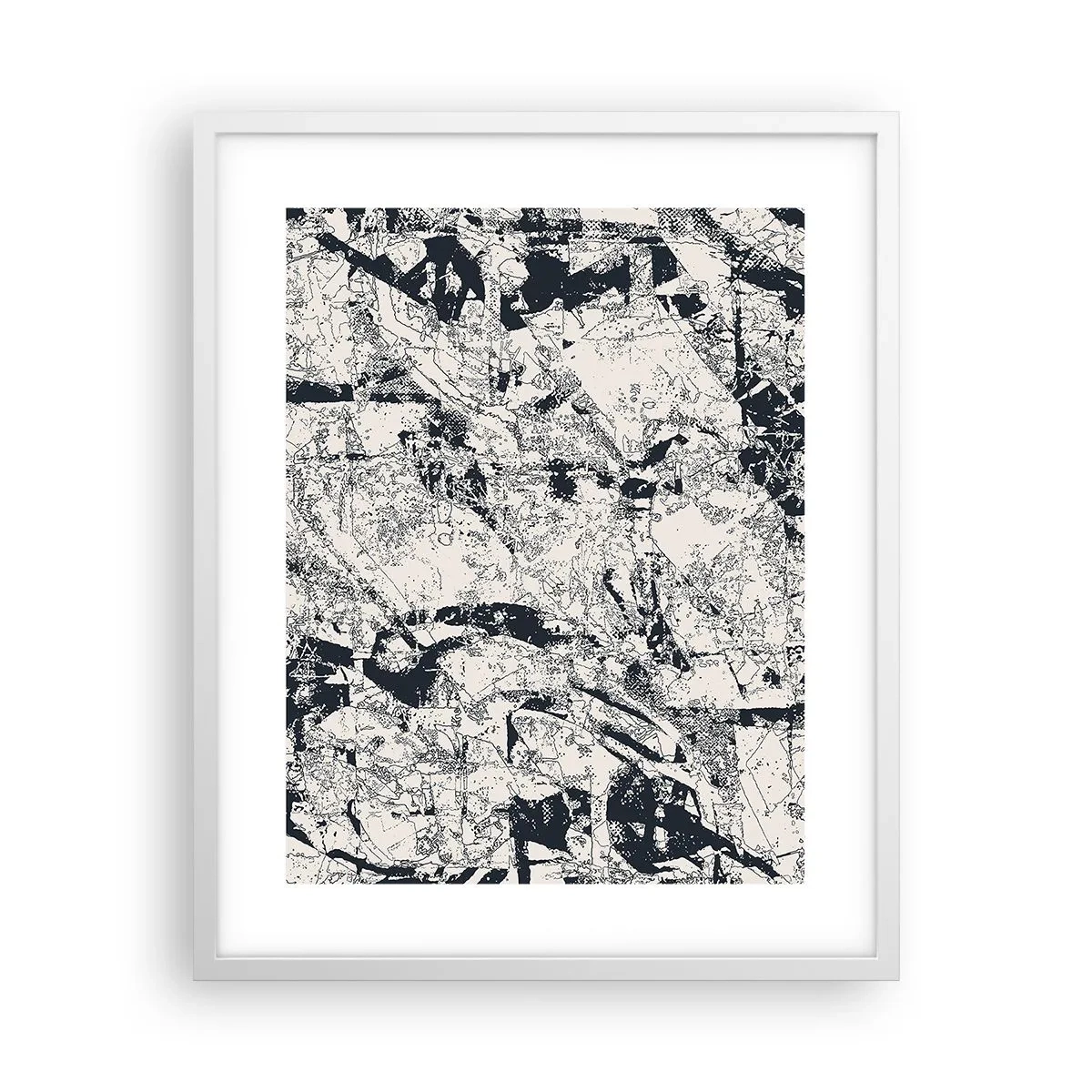 Plakát v bílém rámu - Prolínání protikladů - 40x50 cm