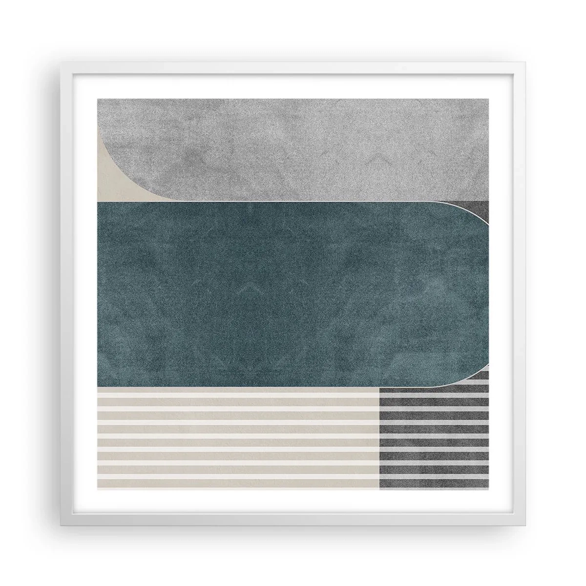 Plakát v bílém rámu - Kompozice na úrovni - 60x60 cm