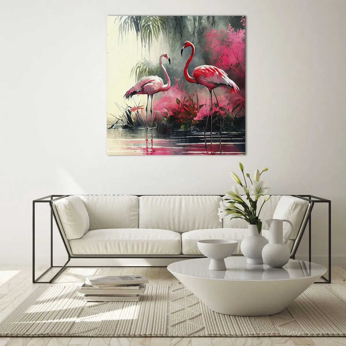 Obraz na skle - Hodiny přírodního kouzla - 70x70 cm