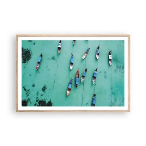 Plakát v rámu světlý dub - V radostném očekávání - 91x61 cm