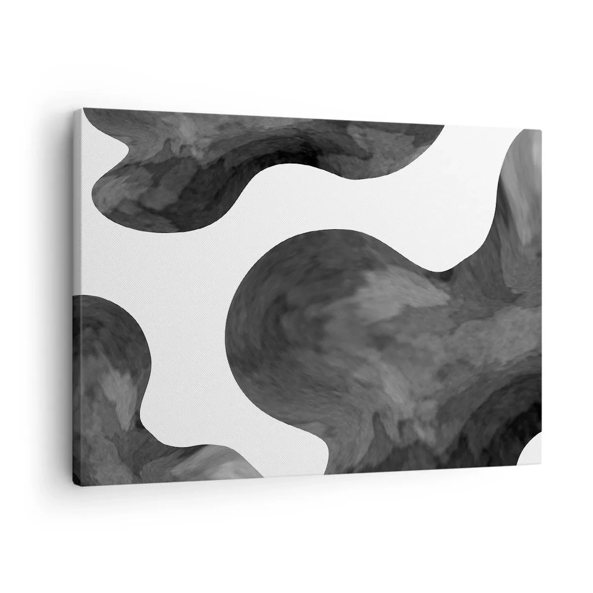 Obraz na plátně - Abstraktní vzor v odstínech šedé a bílé - 70x50cm - Mléčná dráha - Moderní nástěnná dekorace do obývacího pokoje a ložnice ARTTOR