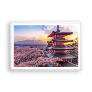 Plakát v bílém rámu - Podstata japonského ducha - 91x61 cm