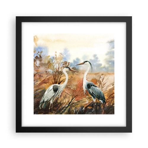 Plakát v černém rámu - Kam na podzim? - 30x30 cm