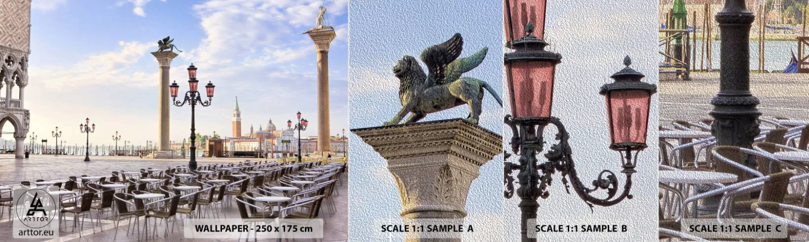 Vzor Fototapety Premium Sand - Zveme, vše připraveno - Architektura, Město, Benátky - 100x30 cm