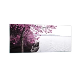 Obraz na skle - V růžovém tichu - 100x40 cm