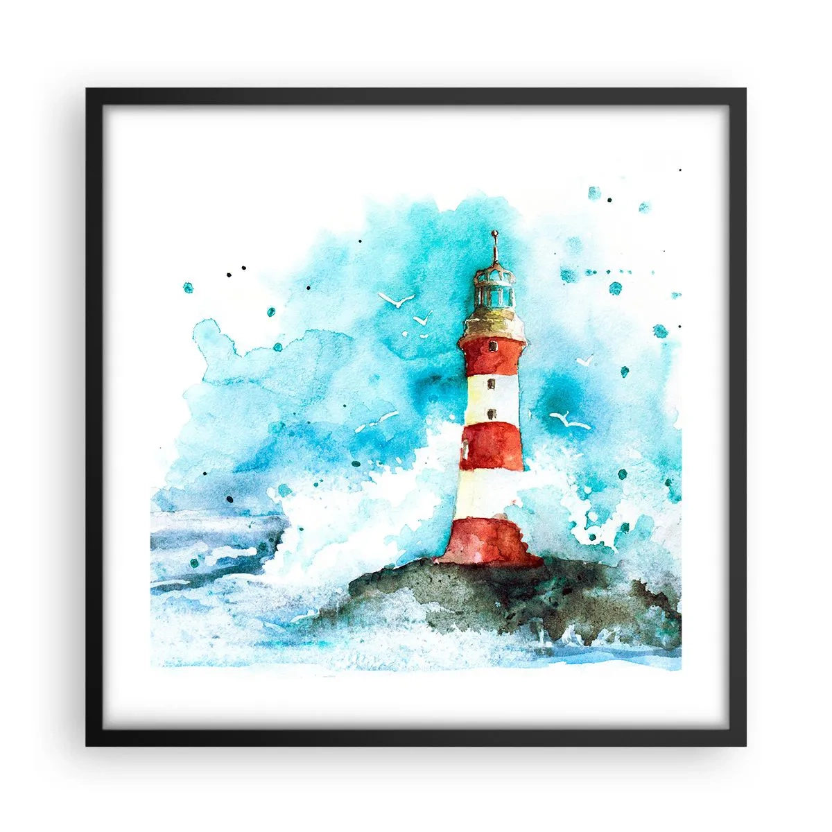 Plakát v černém rámu - Jednota živlů - 50x50 cm