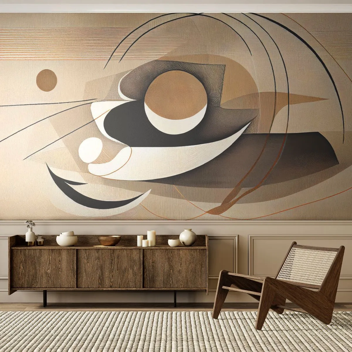Fototapeta Premium Sand - Kompozice: podstata věcí - Abstrakce, Moderní, Kus - 500x350 cm