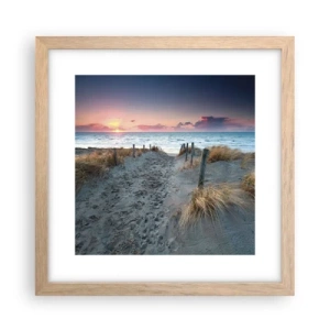 Plakát v rámu světlý dub - Za trochu lásky šel bych světa kraj… - 30x30 cm