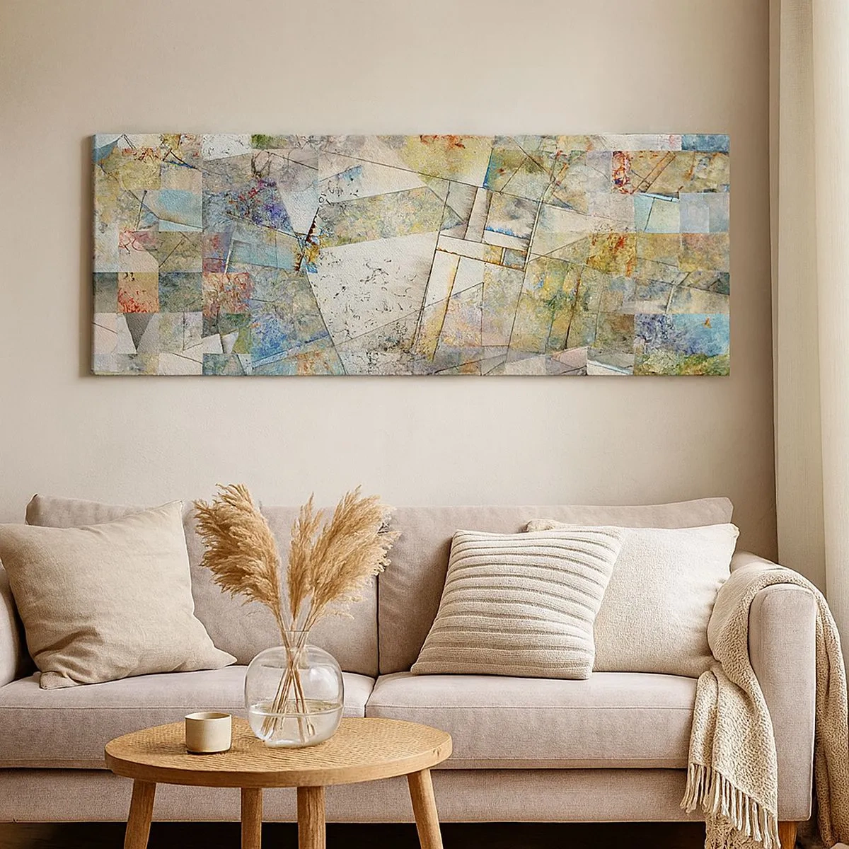 Obraz na plátně - Geometrické přeskupení - 100x40 cm