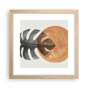 Plakát v rámu světlý dub - Vždy slunce - 30x30 cm