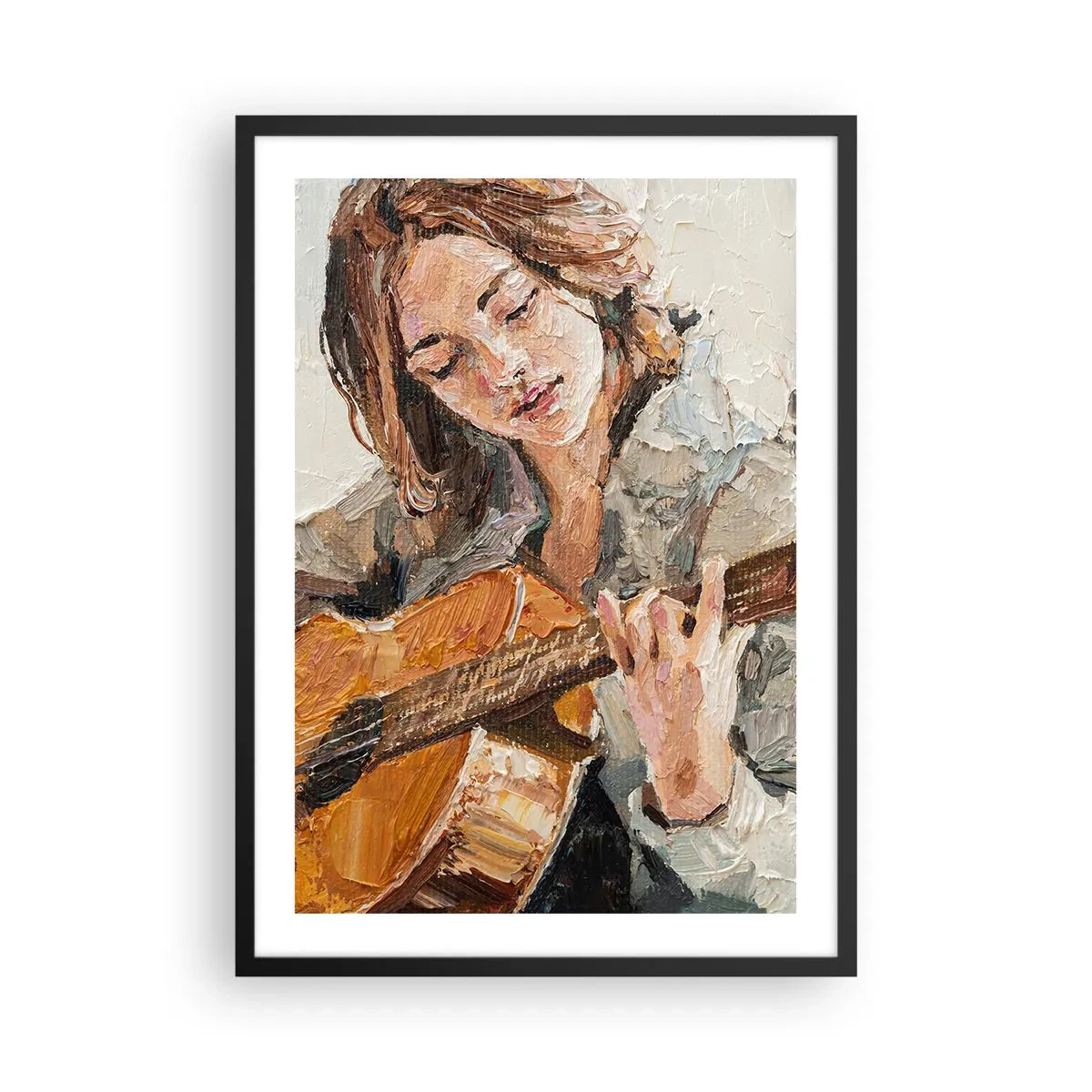 Plakát v černém rámu - Koncert pro kytaru a dívčí srdce - 50x70 cm