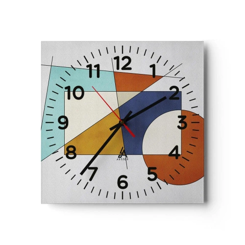 Nástěnné hodiny - Abstrakce: modernistická zábava - 30x30 cm