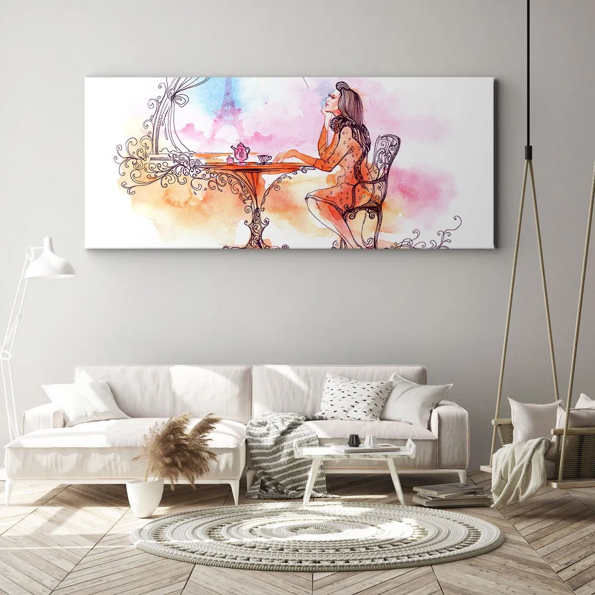 Obraz na plátně - Pařížská elegance - 90x30 cm