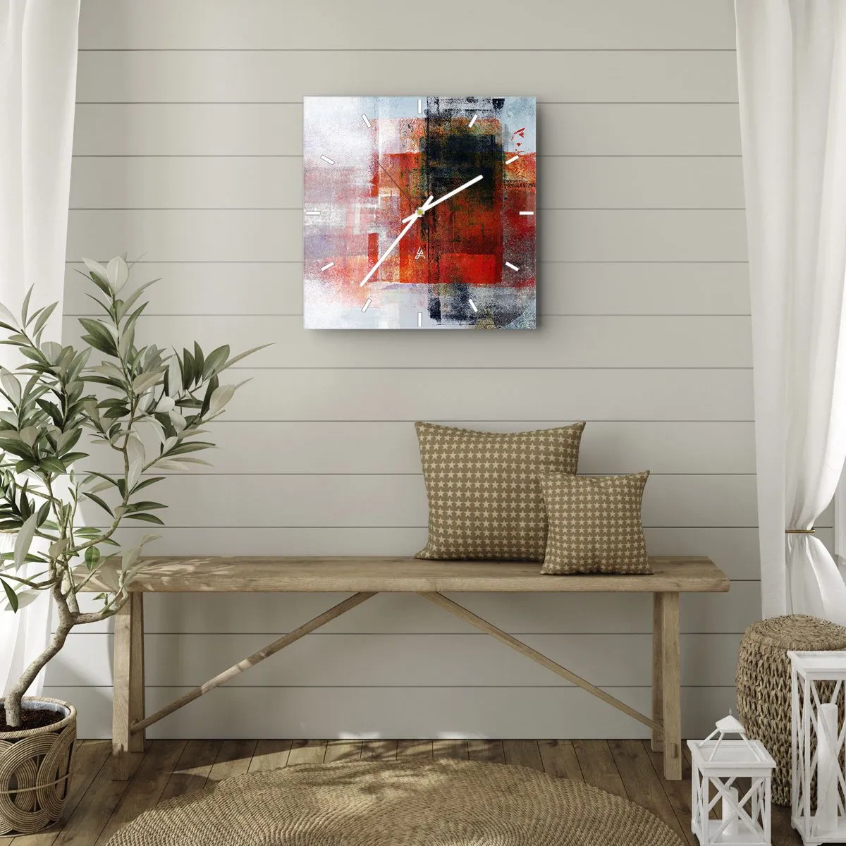 Nástěnné hodiny - Zářící kompozice - 40x40 cm