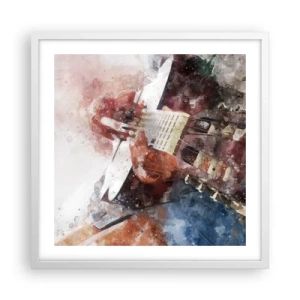 Plakát v bílém rámu - Co si o tom myslíš? - 50x50 cm