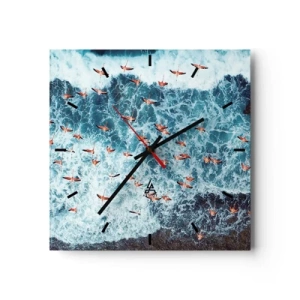 Nástěnné hodiny - Přímořský průvod - 40x40 cm