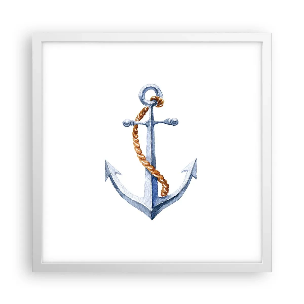 Plakát v bílém rámu - Ahoj, dobrodružství! - 40x40 cm