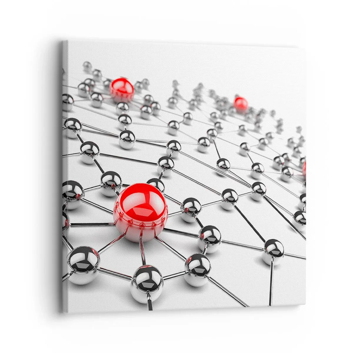 Obraz na plátně - Stříbrná síť - 30x30 cm
