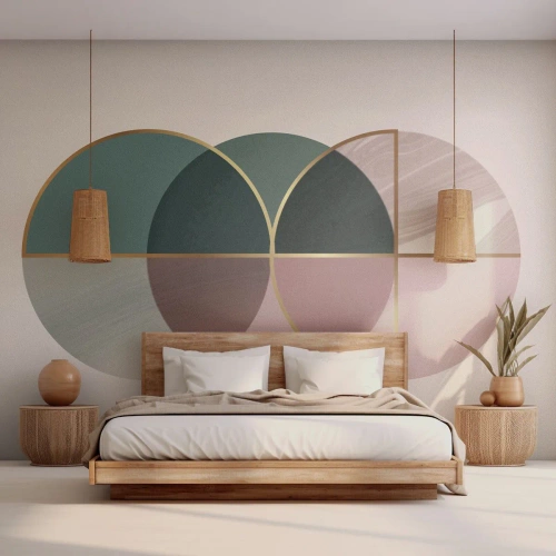 Fototapeta Premium Canvas - Kruhy… - Abstrakce, Kus, Moderní vzor - 250x175 cm