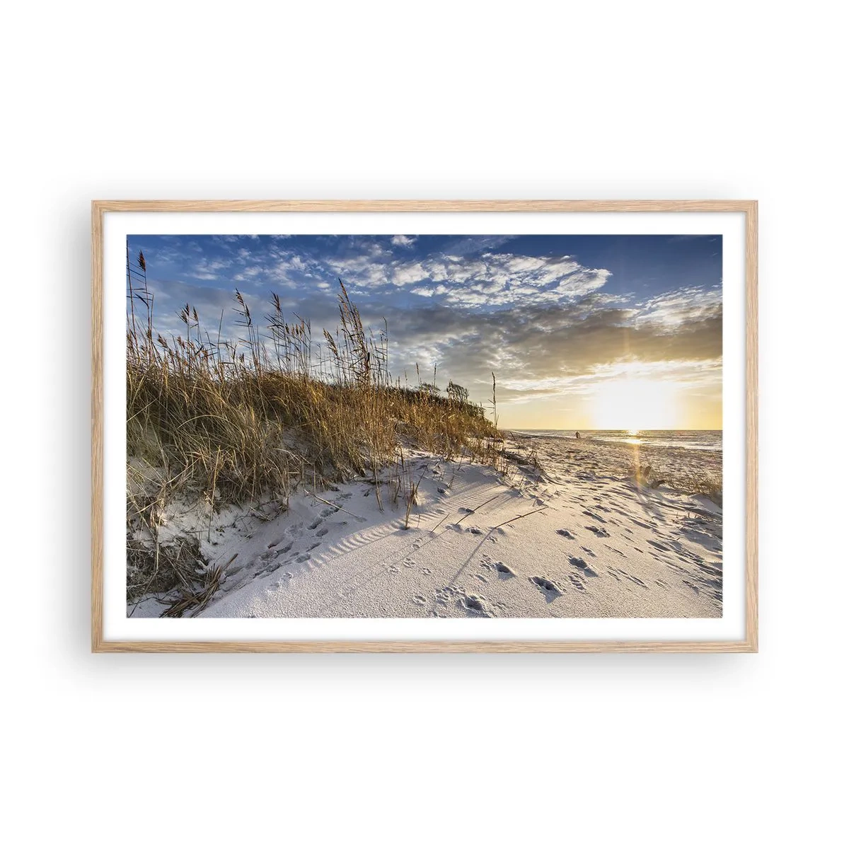 Plakát v rámu světlý dub - Pozvánka na procházku - 91x61 cm