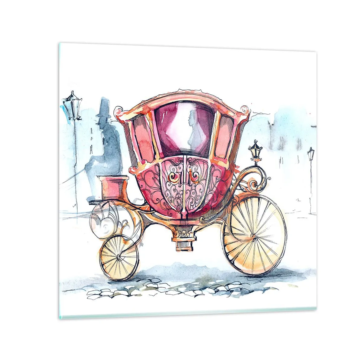 Obraz na skle - Na svatbu nebo na ples? - 30x30 cm