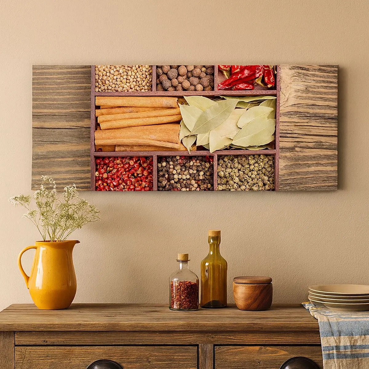 Obraz na plátně - Pořádek tvarů, buket vůní - 100x40 cm