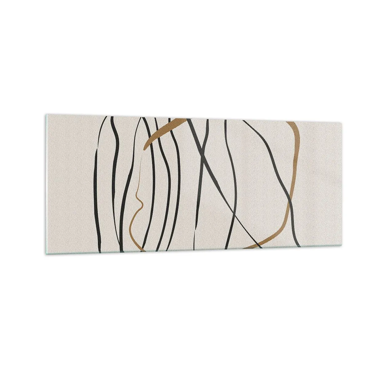 Obraz na skle - Kompozice – tanec ve smyčce - 100x40 cm