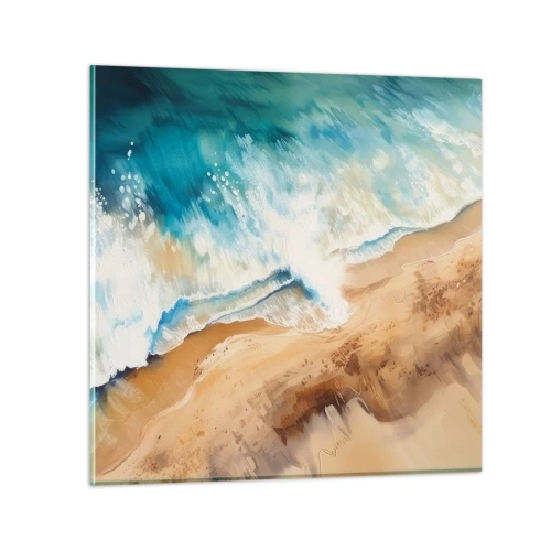 Obraz na skle - Vlna, která se vrací - 50x50 cm