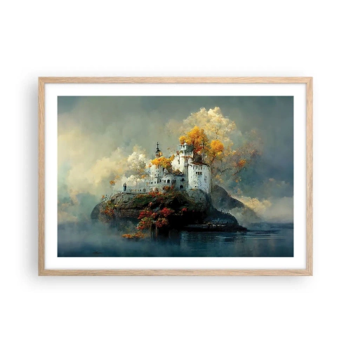 Plakát v rámu světlý dub - Začátek romantického příběhu - 70x50 cm