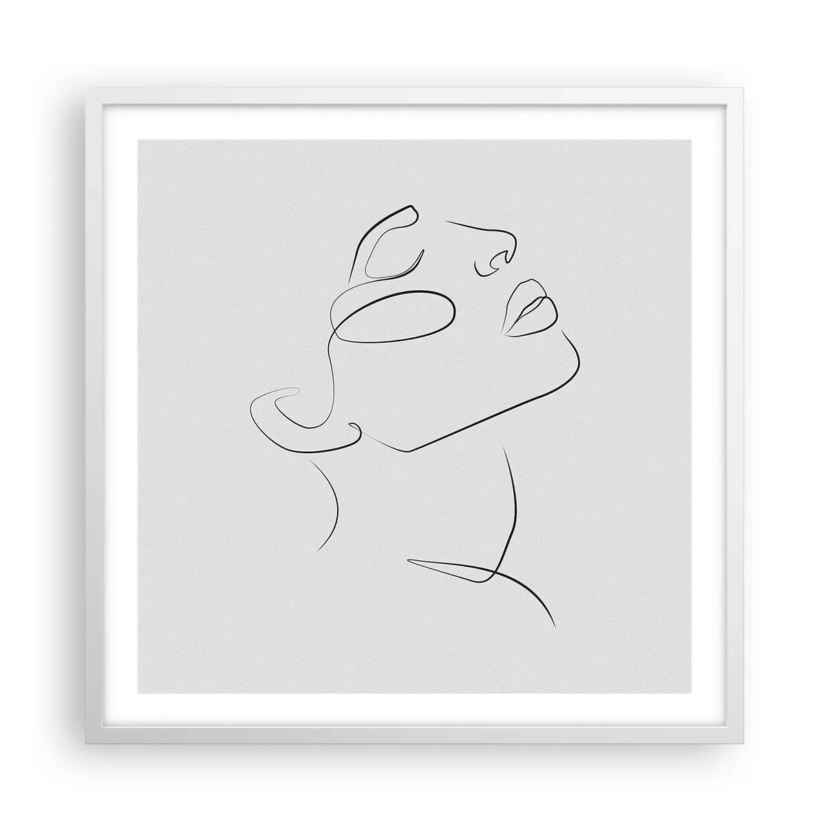 Plakát v bílém rámu - Meandry snu - 60x60 cm