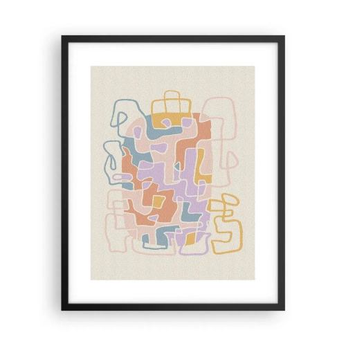 Plakát v černém rámu - Labyrint – veselé dobrodružství - 40x50 cm