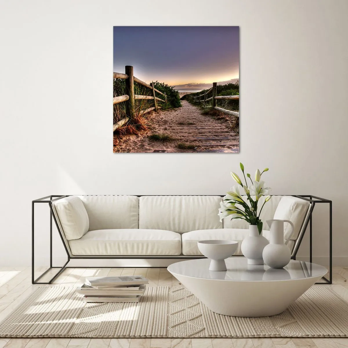 Obraz na skle - Už je vidět cíl - 40x40 cm