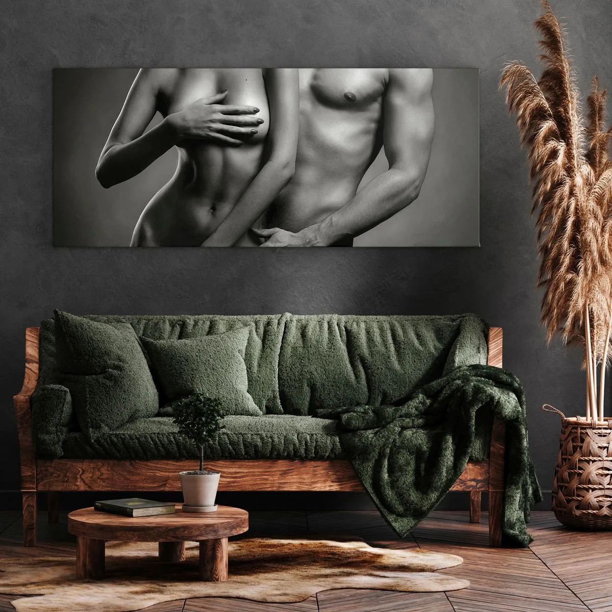 Obraz na plátně - Adam a Eva - 100x40 cm