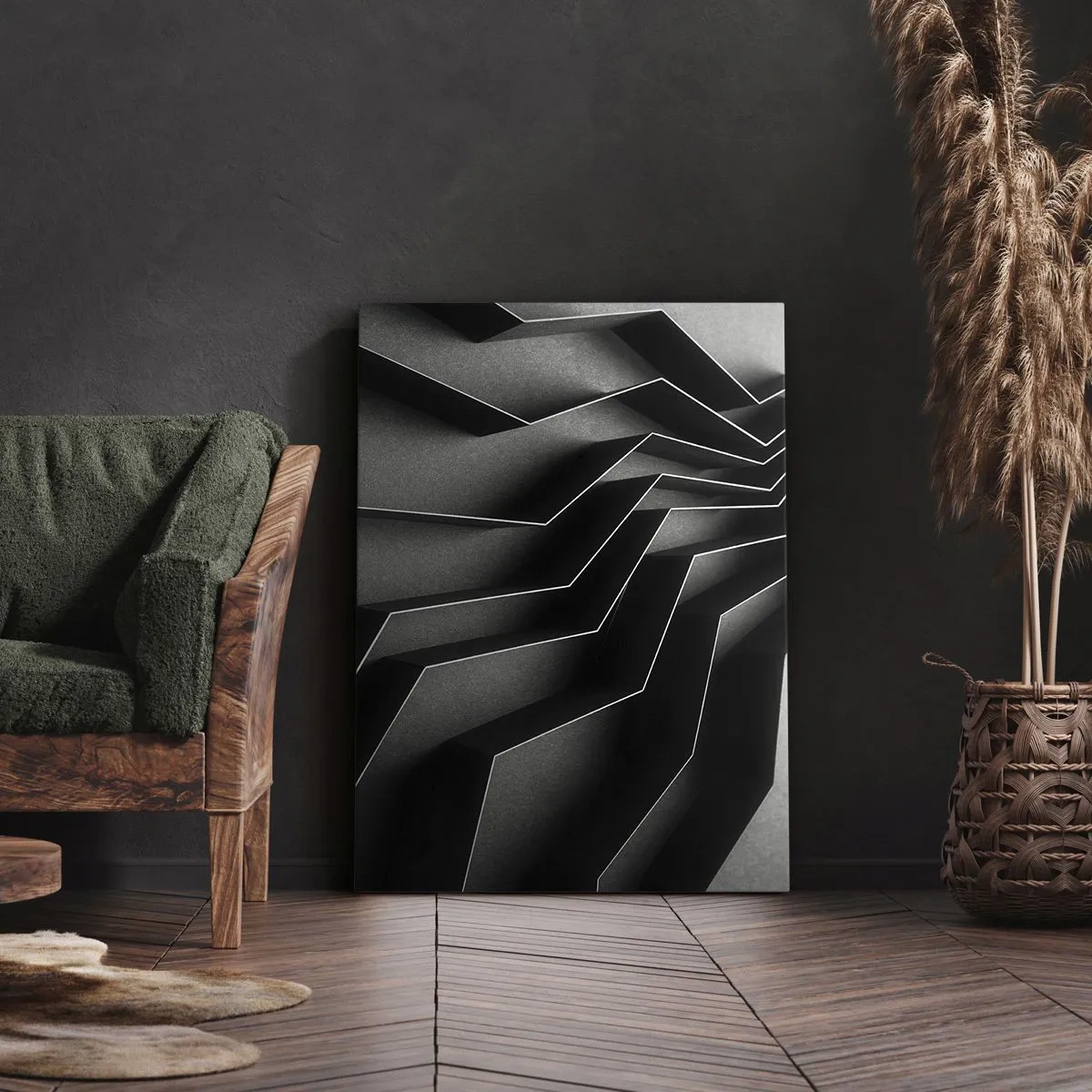 Obraz na plátně - Prostorový pořádek - 45x80 cm