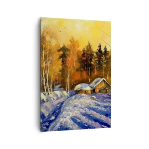 Obraz na plátně - Zimní imprese v slunci - 70x100 cm