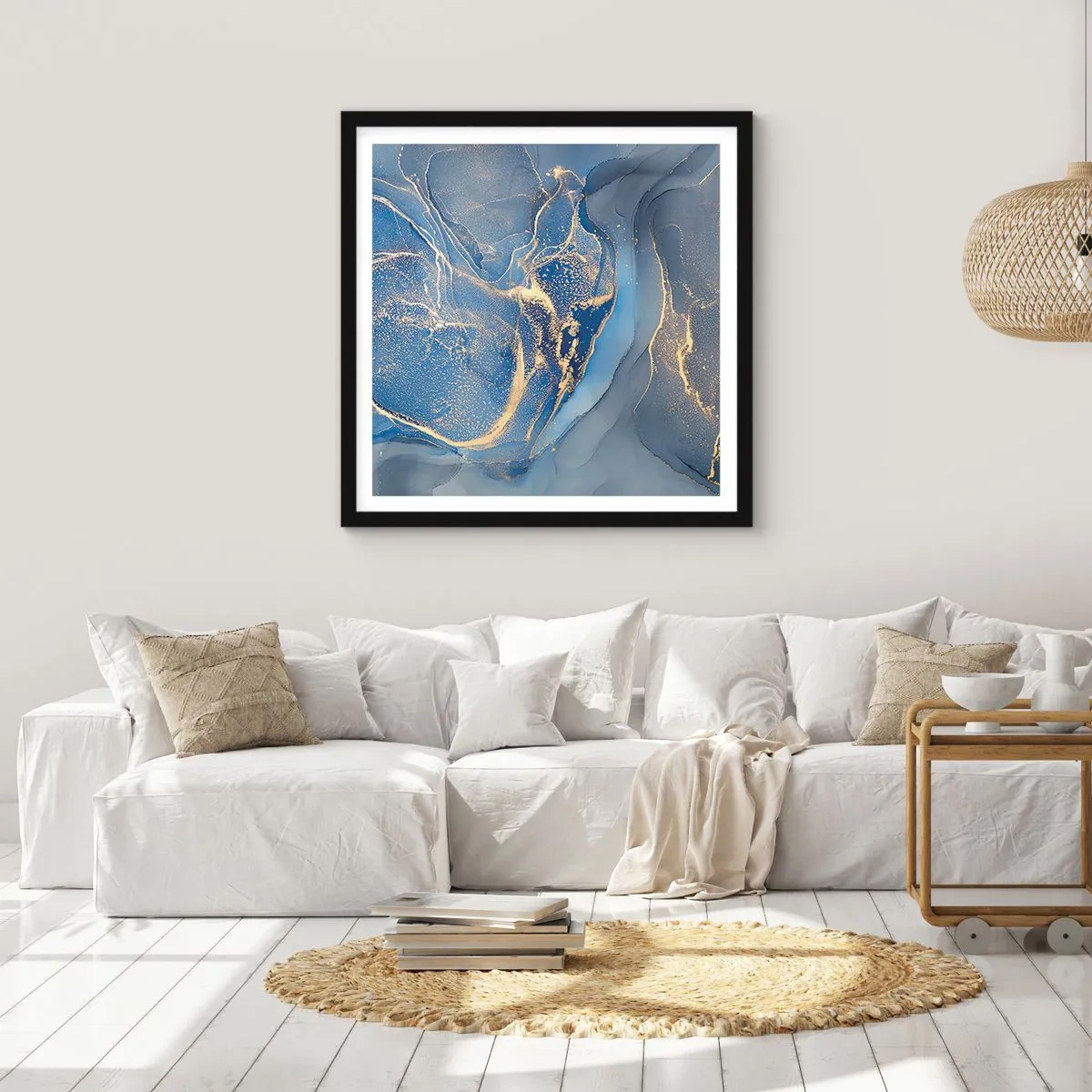 Plakát v černém rámu - Zlatý prach - 50x50 cm