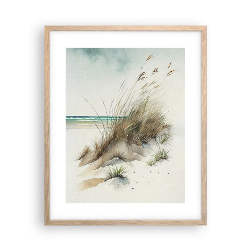 Plakát v rámu světlý dub - Zahalené v písku - 40x50 cm