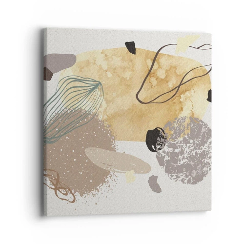 Obraz na plátně - Abstraktní švestka - 40x40 cm