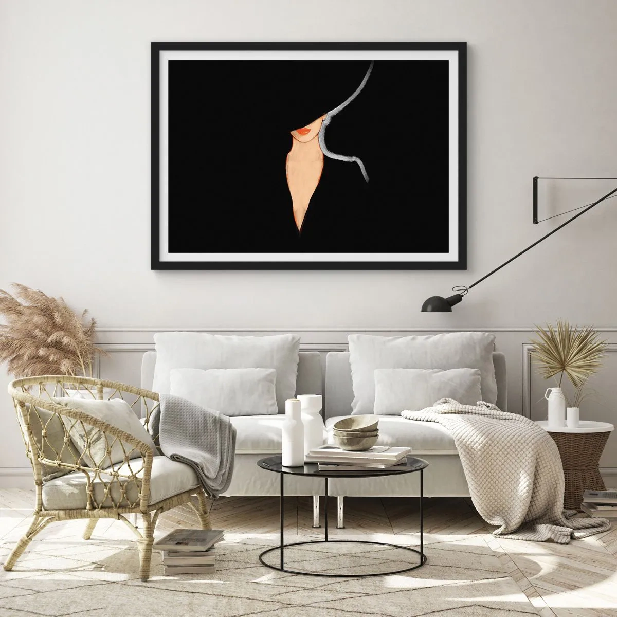 Plakát v černém rámu - Elegance a styl - 100x70 cm